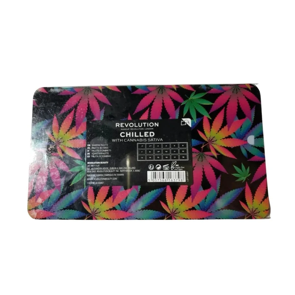 Revolution Chilled with Cannabis‎ Sativa Eyeshadow Palette 18 Rich Shades